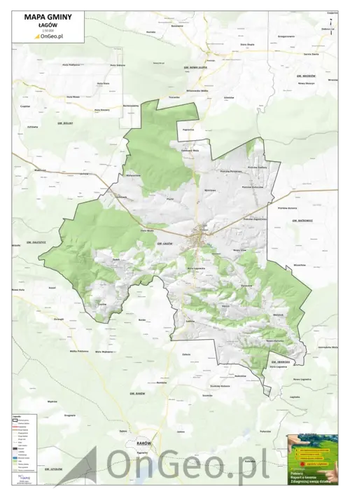 Mapa gminy Łagów